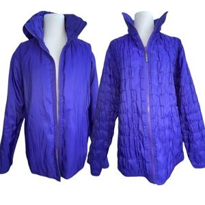 Mycra Pac Donatella Fashion Travel Reversible Rain Coat Purple Small